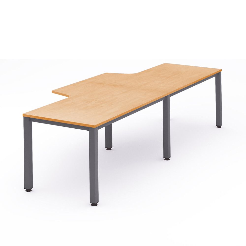 Kit Executive Mesa L Doble 320 x 120 x 80  Antracita / Haya