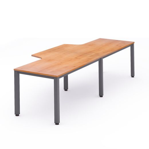 Kit Executive Mesa L Doble 320 x 120 x 80 Antracita/Roble