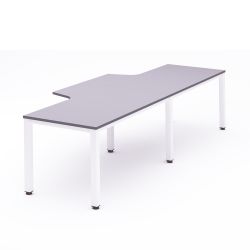 Kit Executive Mesa L Doble 320 x 120 x 80  Blanco / Gris