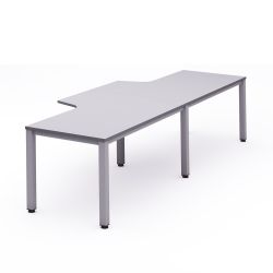 Kit Executive Mesa L Doble 360 x 120 x 80 Aluminio / Gris