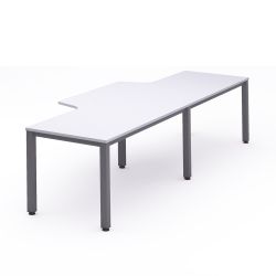 Kit Executive Mesa L Doble 360 x 120 x 80 Antracita / Blanco