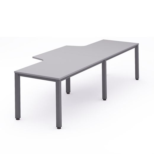 Kit Executive Mesa L Doble 360 x 120 x 80 Antracita / Gris