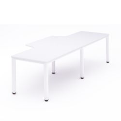 Kit Executive Mesa L Doble 360 x 120 x 80 Blanco / Blanco