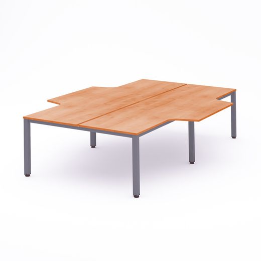Kit Executive Mesa L Doble 360 x 120 x 80 Blanco/Roble