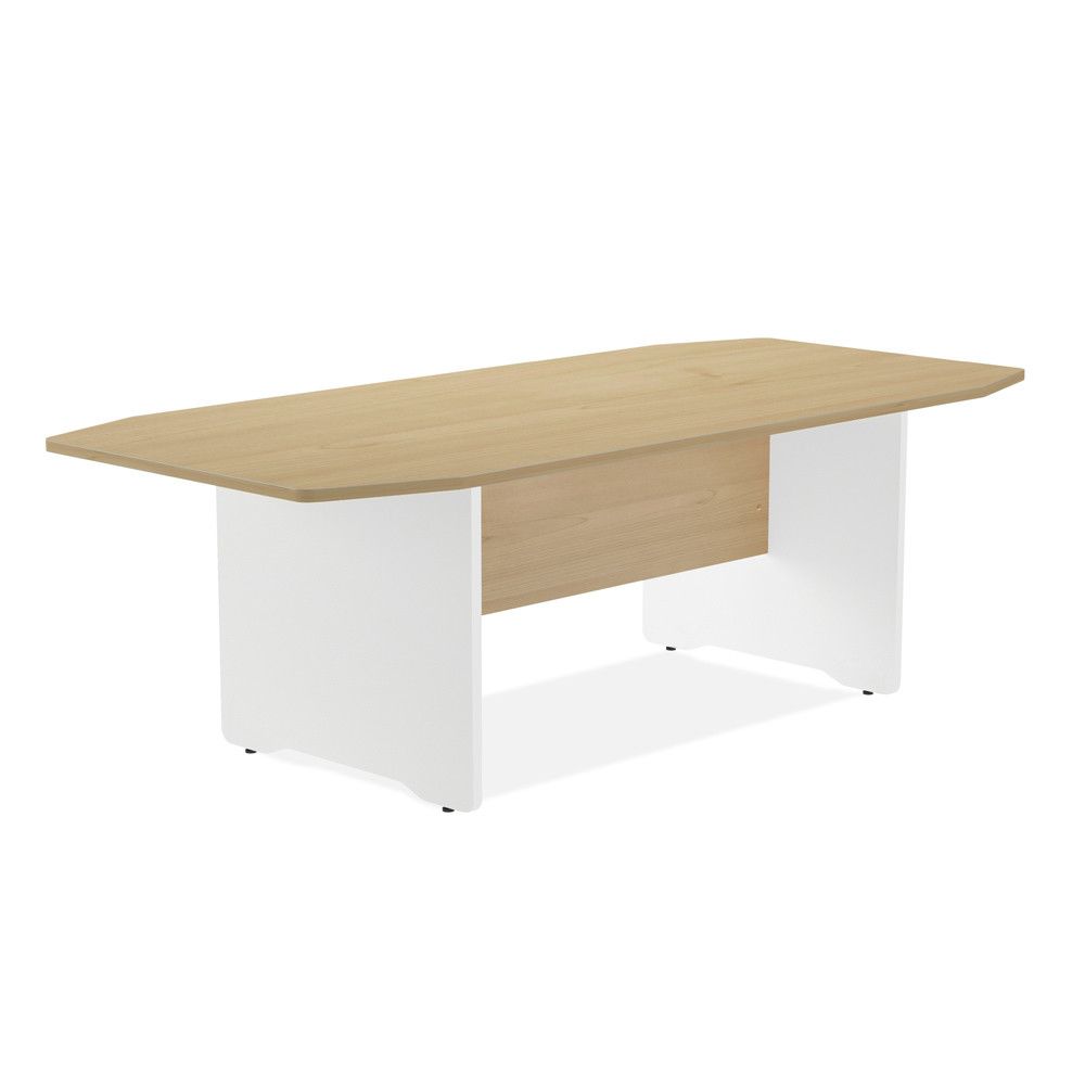 Kit Meeting Mesa 220 x 100 x 72 Blanco / Roble