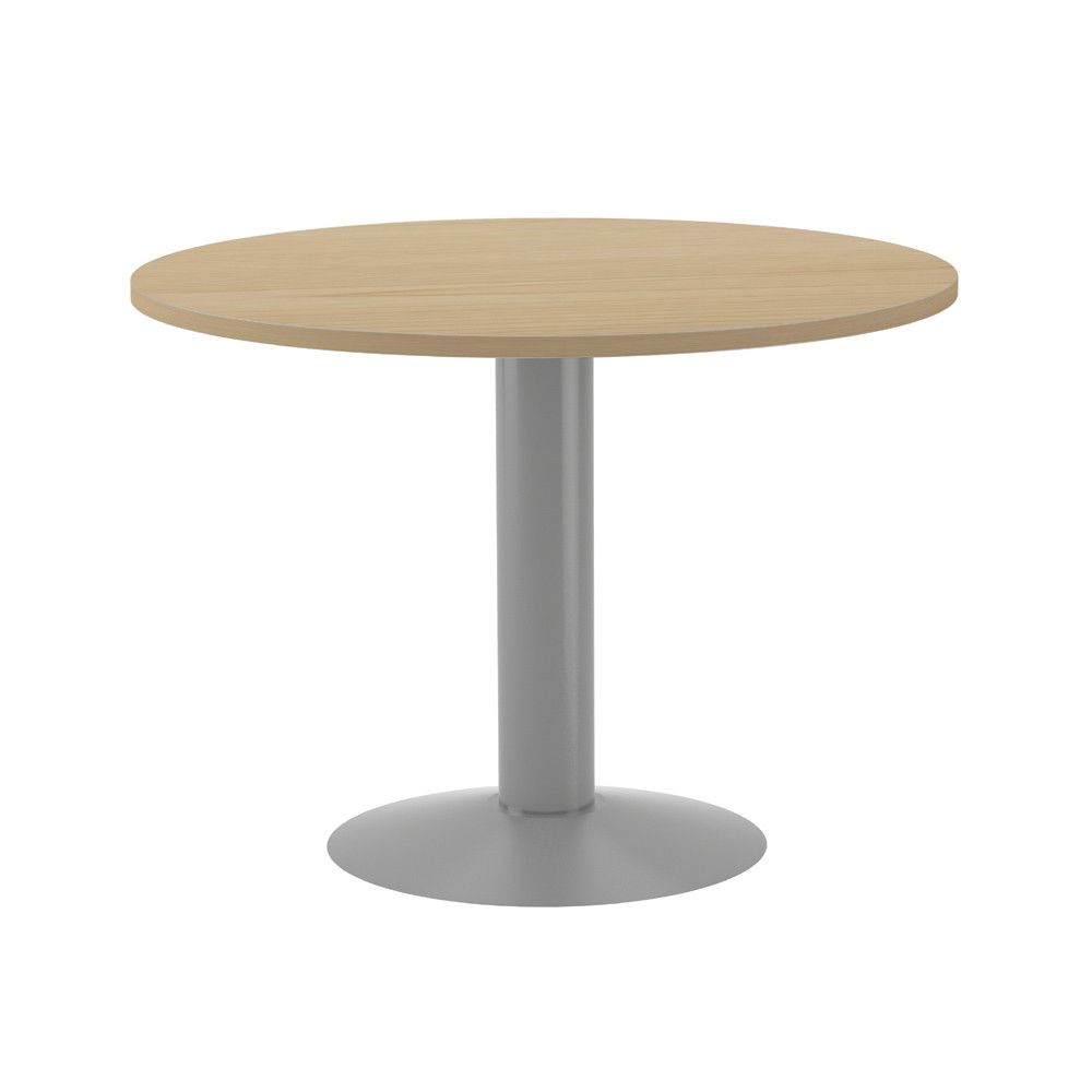 Kit Meeting Mesa Diam. 100 Aluminio / Roble