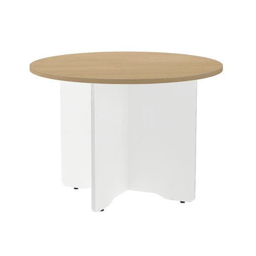 Kit Meeting Mesa Diam. 100 Blanco / Roble