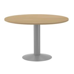 Kit Meeting Mesa Diam. 120 Aluminio / Roble