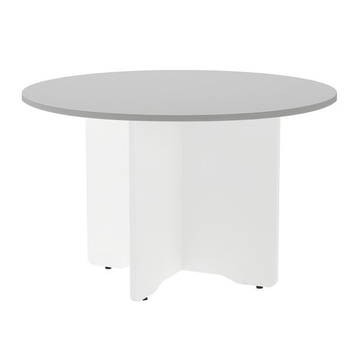 Kit Meeting Mesa Diam. 120 Blanco / Gris