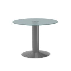 Kit Meeting Mesa Diam. 80 x 72 Cromado / Cristal