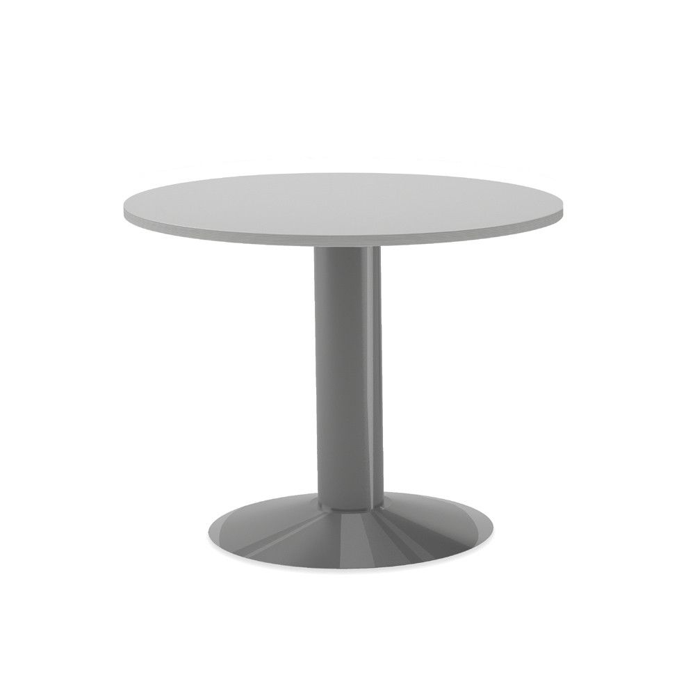 Kit Meeting Mesa Diam. 80 x 72 Cromado / Gris