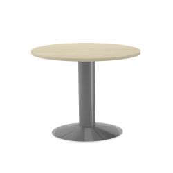 Kit Meeting Mesa Diam. 80 x 72 Cromado / Haya