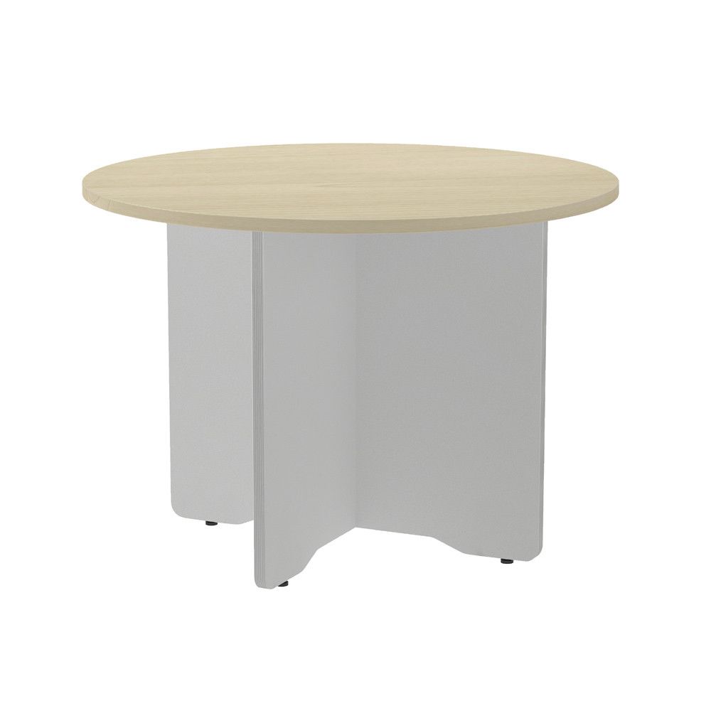 Kit Meeting Mesa Diámetro 100 Aluminio / Haya