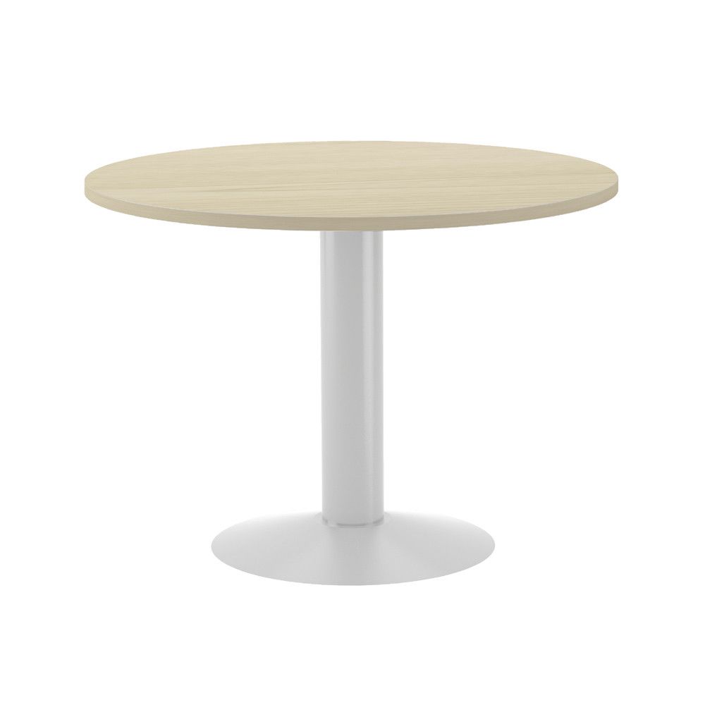 Kit Meeting Mesa Diámetro 100 Blanco / Haya