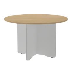 Kit Meeting Mesa Diámetro 120 Aluminio / Roble