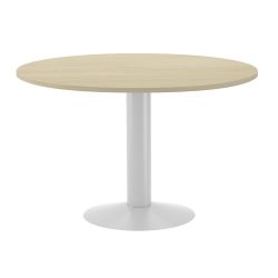 Kit Meeting Mesa Diámetro 120 Blanco / Haya