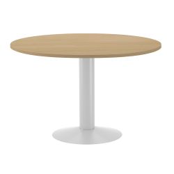 Kit Meeting Mesa Diámetro 120 Blanco / Roble