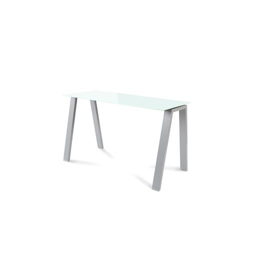 Kit Mesa Blanca 120 x 60 Aluminio / Cristal Blanco