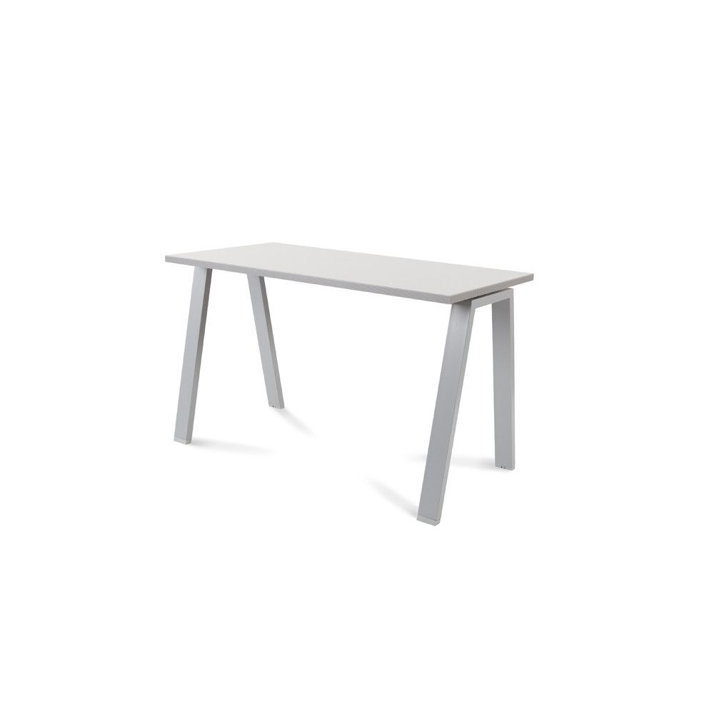 Kit Mesa Blanca 120 x 60 Aluminio / Gris