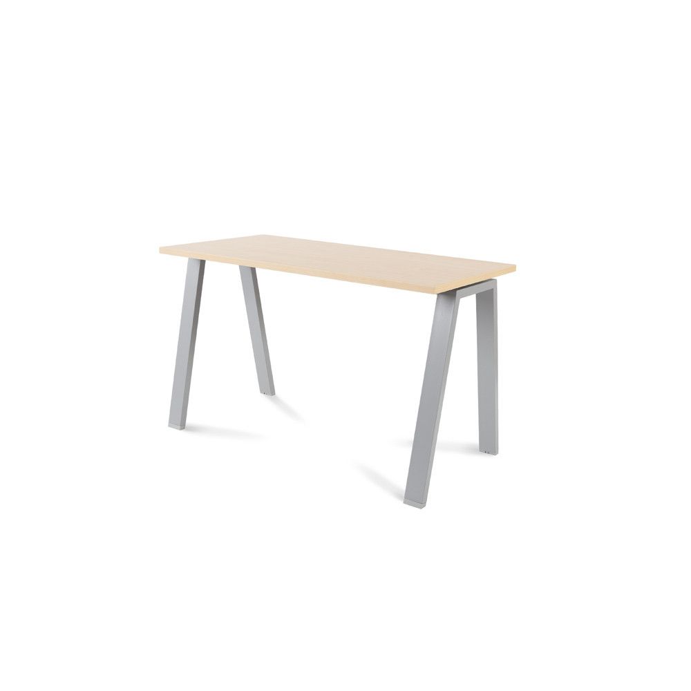 Kit Mesa Blanca 120 x 60 Aluminio / Haya