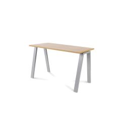 Kit Mesa Blanca 120 x 60 Aluminio / Roble