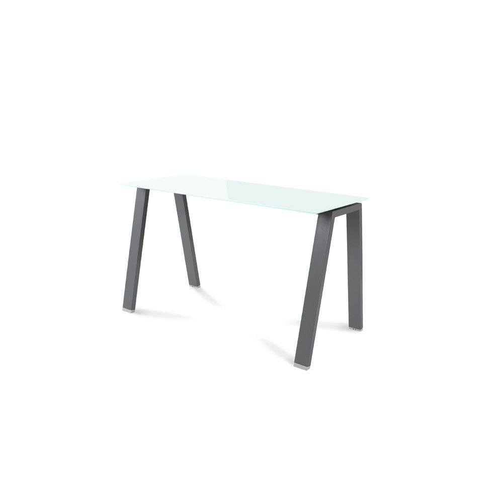 Kit Mesa Blanca 120 x 60 Antracita / Cristal Blanco