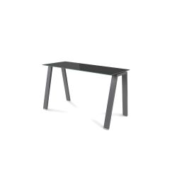 Kit Mesa Blanca 120 x 60 Antracita / Cristal Negro