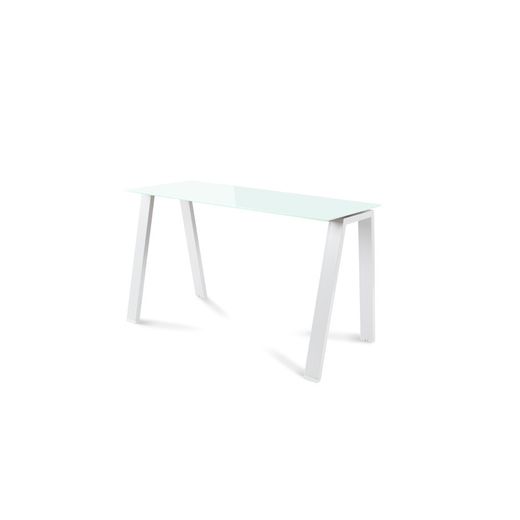 Kit Mesa Blanca 120 x 60 Blanco / Cristal Blanco