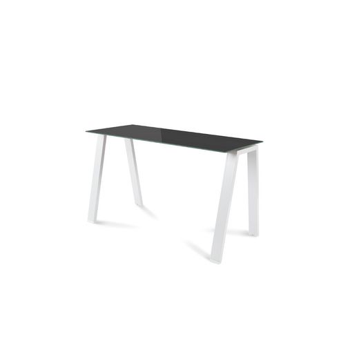 Kit Mesa Blanca 120 x 60 Blanco / Cristal Negro