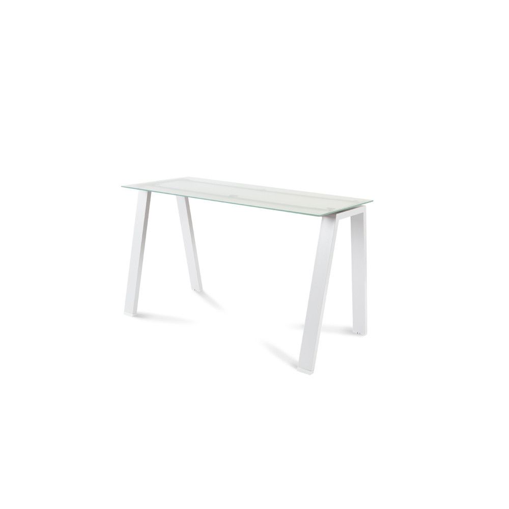 Kit Mesa Blanca 120 x 60 Blanco / Cristal