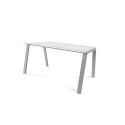 Kit Mesa Blanca 140 x 80 Aluminio / Cristal