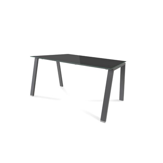 Kit Mesa Blanca 140 x 80 Antracita / Cristal Negro