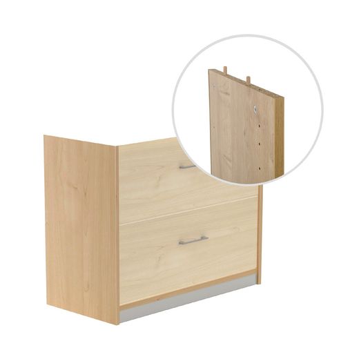 Kit Store 78 x 90 x 45 Estructura Roble/Frontales Haya Sin Tapa