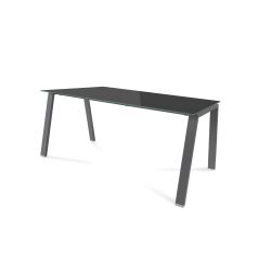 Kit Mesa Blanca 160 x 80 Antracita/ Cristal Negro