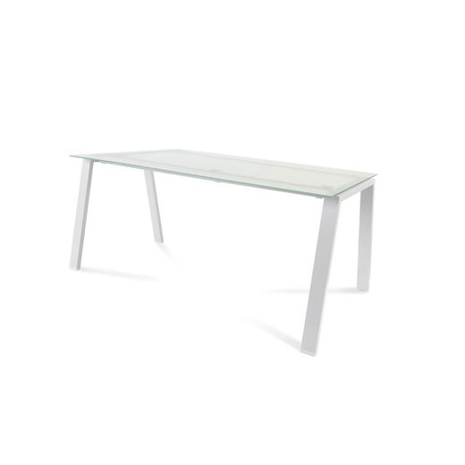 Kit Mesa Blanca 160 x 80 Blanco/ Cristal