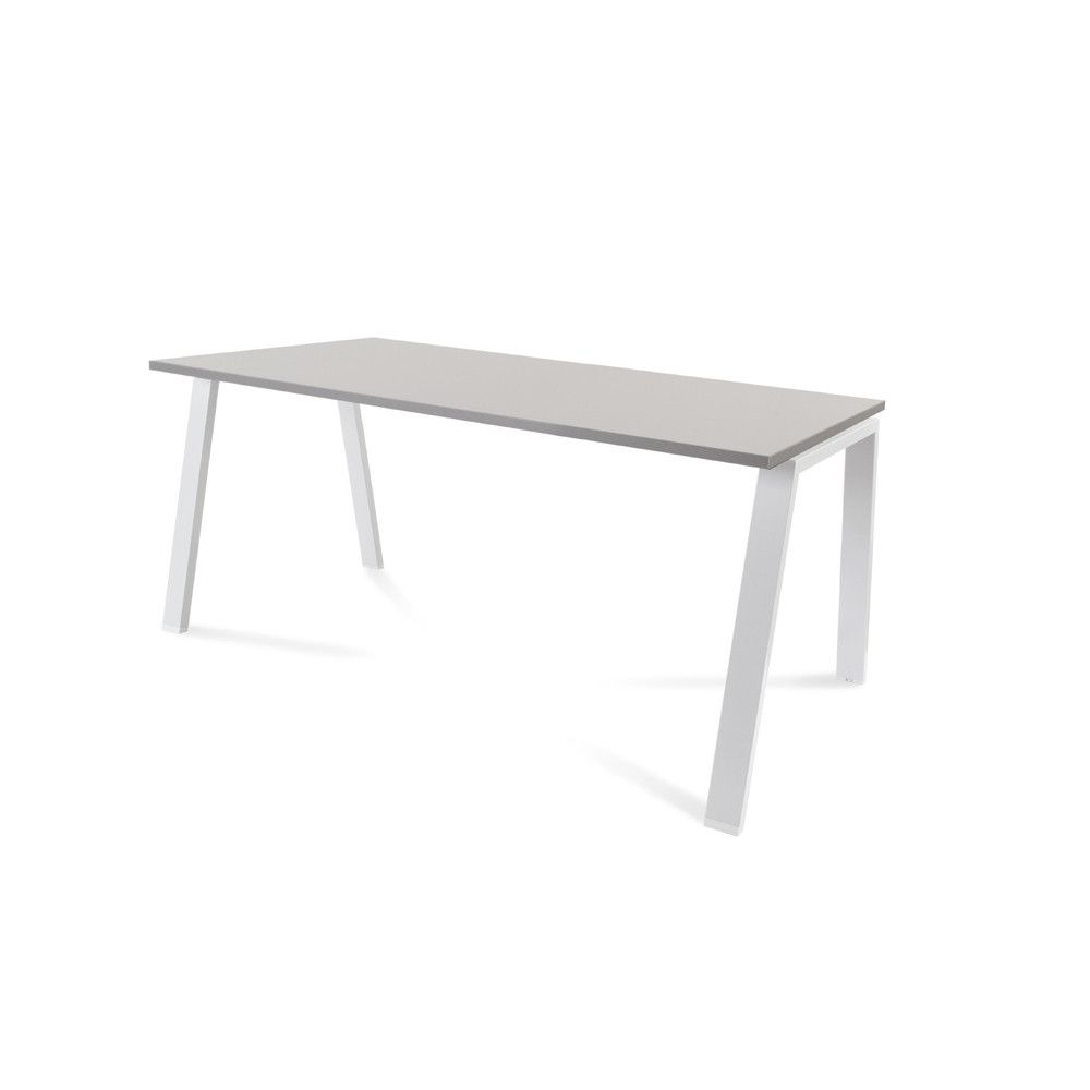 Kit Mesa Blanca 160 x 80 Blanco/ Gris