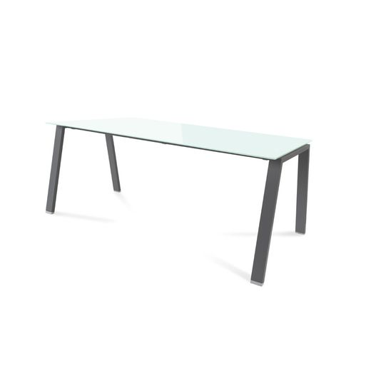 Kit Mesa Blanca 180 x 80 Antracita/ Cristal Blanco