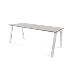 Kit Mesa Blanca 180 x 80 Blanco/ Gris