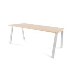 Kit Mesa Blanca 180 x 80 Blanco/ Haya