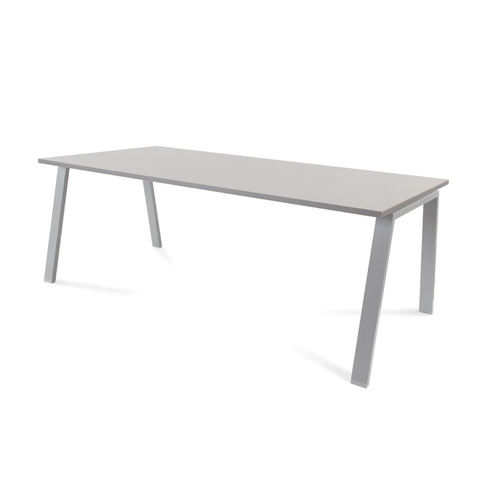 Kit Mesa Blanca 200 x 100 Aluminio/ Gris