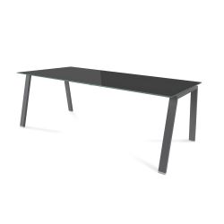 Kit Mesa Blanca 200 x 100 Antracita/ Cristal Negro