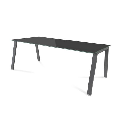 Kit Mesa Blanca 200 x 100 Antracita/ Cristal Negro