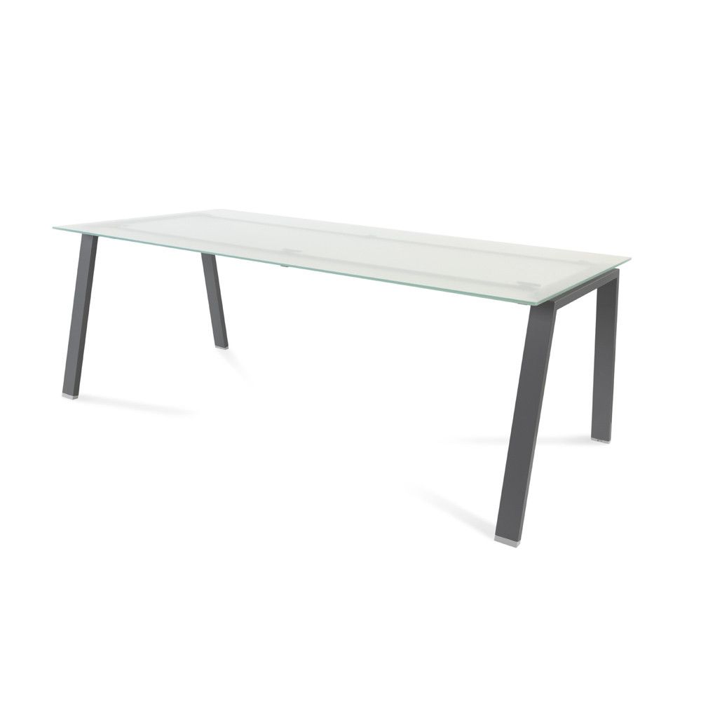 Kit Mesa Blanca 200 x 100 Antracita/ Cristal