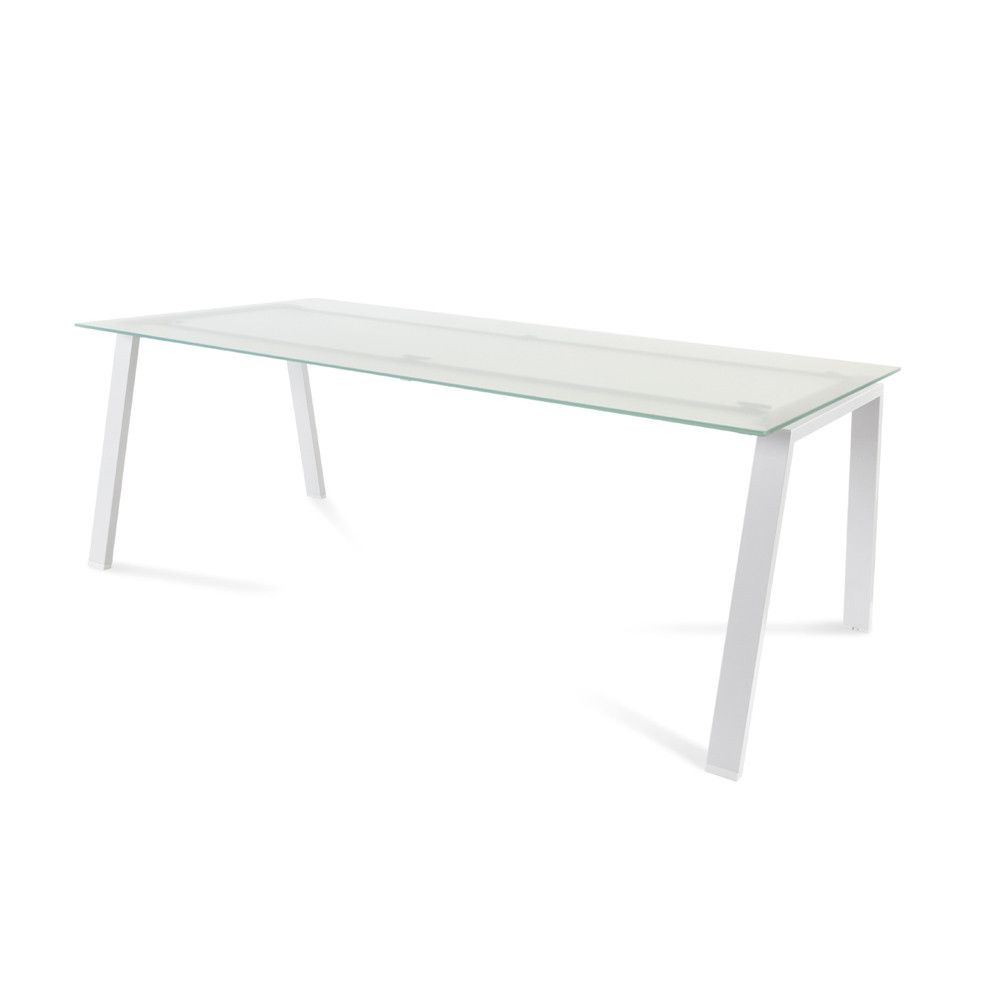 Kit Mesa Blanca 200 x 100 Blanco/ Cristal