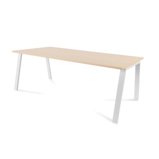 Kit Mesa Blanca 200 x 100 Blanco/ Haya