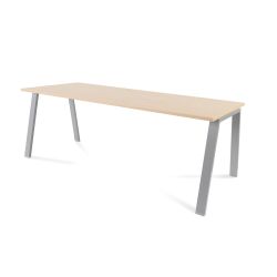 Kit Mesa Blanca 200 x 80 Aluminio/ Haya