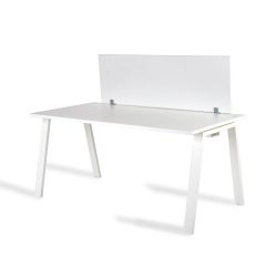 Kit Mesa Blanca 200 x 80 Aluminio/ Haya