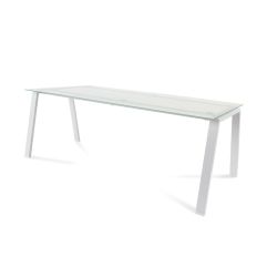 Kit Mesa Blanca 200 x 80 Blanco/ Cristal
