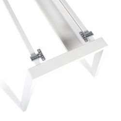 Kit Mesa Blanca 200 x 80 Blanco/ Cristal