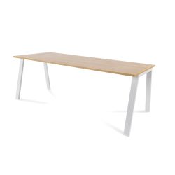 Kit Mesa Blanca 200 x 80 Blanco/ Roble